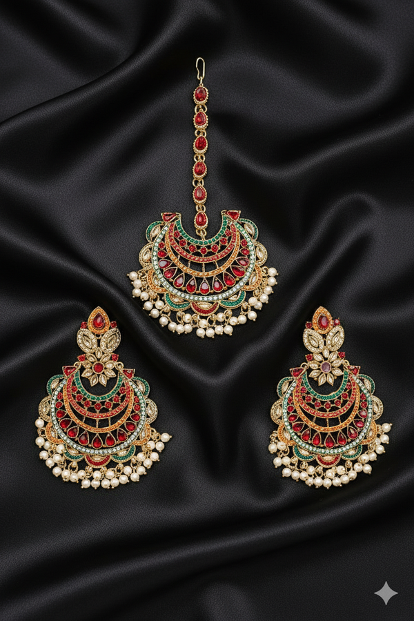 Original Navaratna Teeka and Earring Set