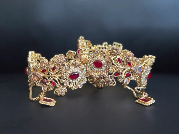 Navrattan Shahkar Bangle - Ruby - Hoor Jewels