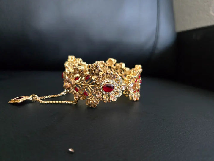 Navrattan Shahkar Bangle - Ruby - Hoor Jewels