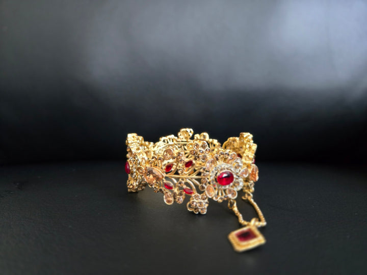 Navrattan Shahkar Bangle - Ruby - Hoor Jewels