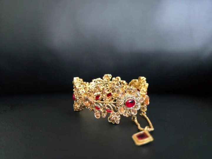 Navrattan Shahkar Bangle - Ruby - Hoor Jewels