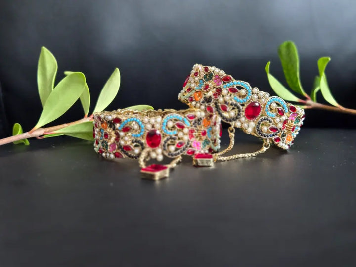 Traditional Naurattan Bangle - Hoor Jewels