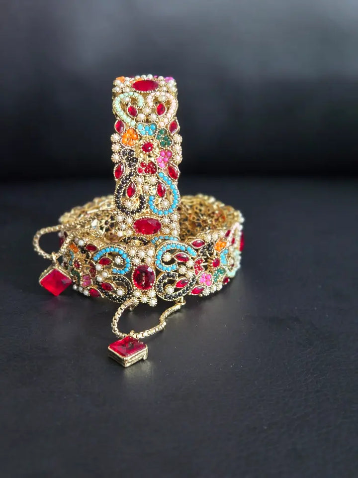 Traditional Naurattan Bangle - Hoor Jewels