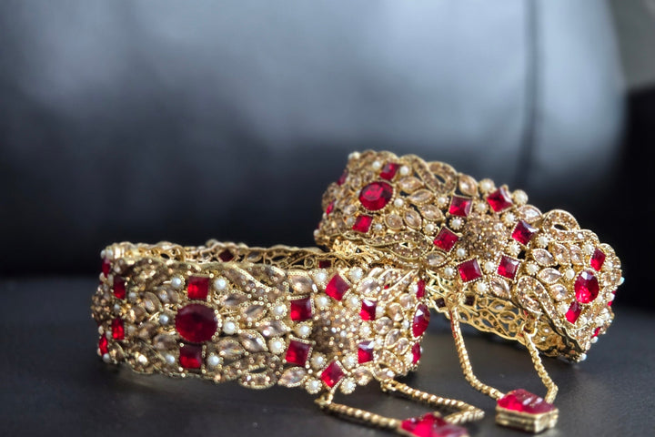 Zirconia Ruby Bangle - Hoor Jewels