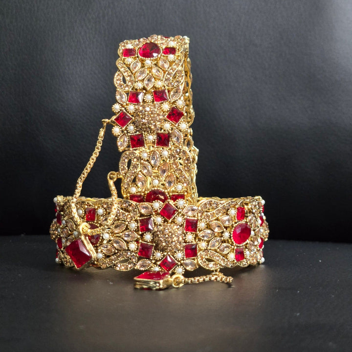 Zirconia Ruby Bangle - Hoor Jewels