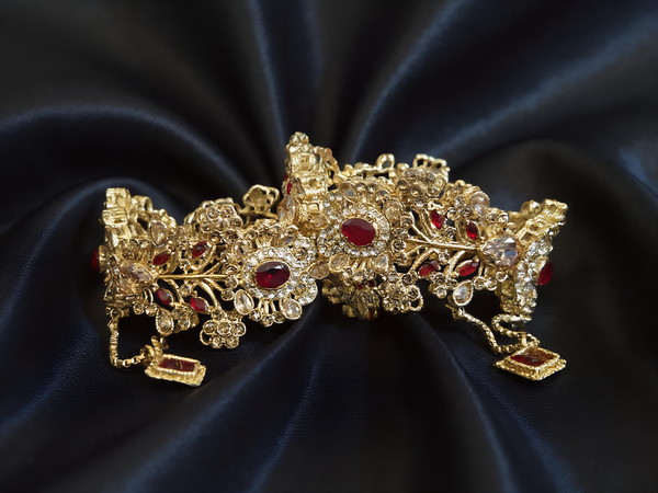 Navrattan Shahkar Bangle - Ruby - Hoor Jewels