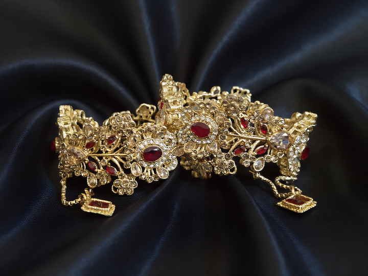 Navrattan Shahkar Bangle - Ruby - Hoor Jewels