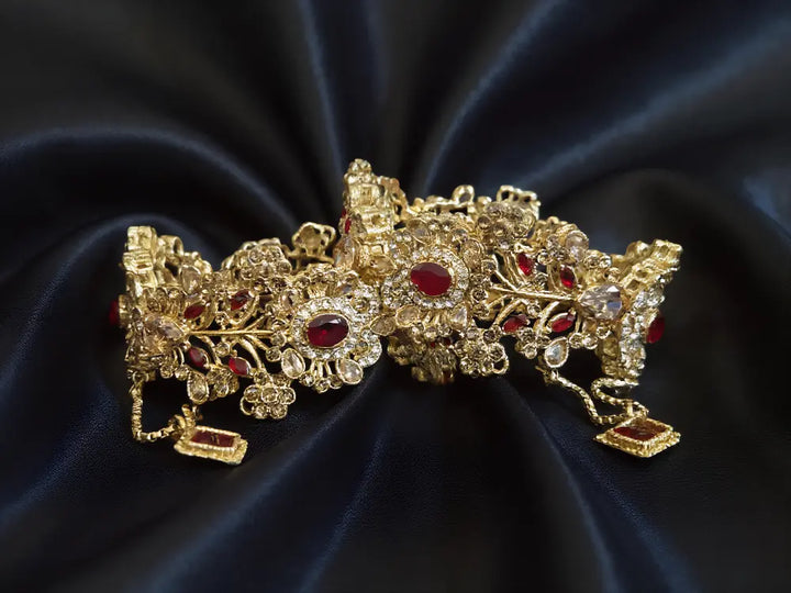 Navrattan Shahkar Bangle - Ruby - Hoor Jewels