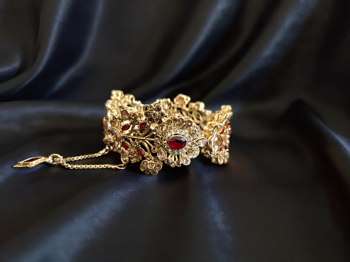 Navrattan Shahkar Bangle - Ruby - Hoor Jewels