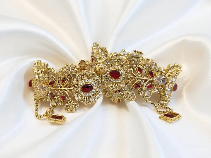 Navrattan Shahkar Bangle - Ruby - Hoor Jewels