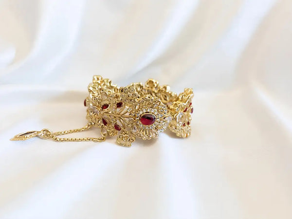 Navrattan Shahkar Bangle - Ruby - Hoor Jewels
