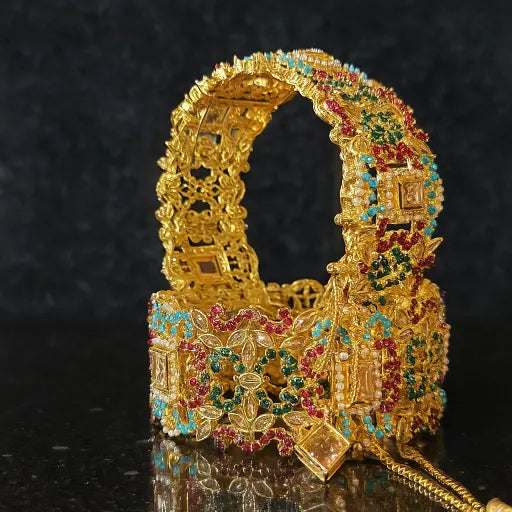 Navrattan Elegance Bangle - Hoor Jewels