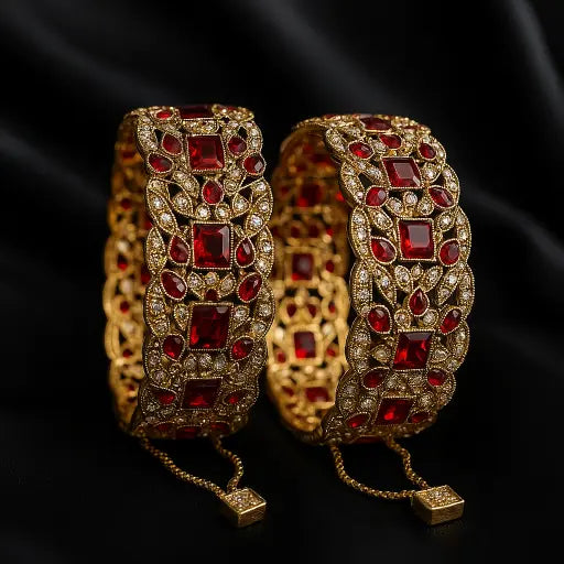 Navrattan Hoor Bangle - Hoor Jewels