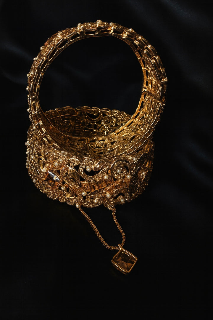 Royal Zircon Bangle (Champagne Color) - Hoor Jewels