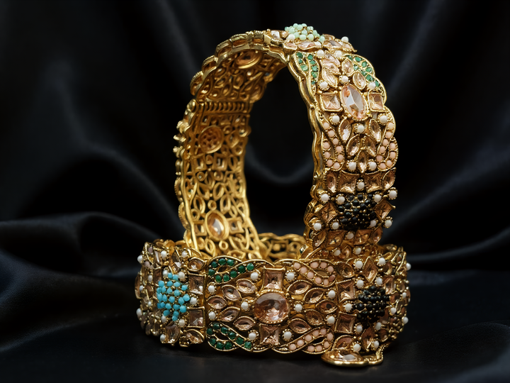 Navrattan Classic Bangle - Hoor Jewels