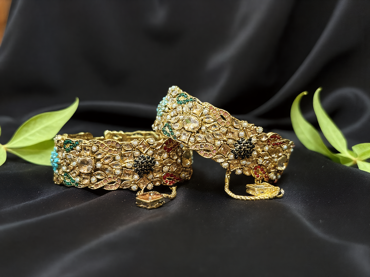 Navrattan Classic Bangle - Hoor Jewels