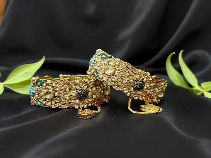 Navrattan Classic Bangle - Hoor Jewels