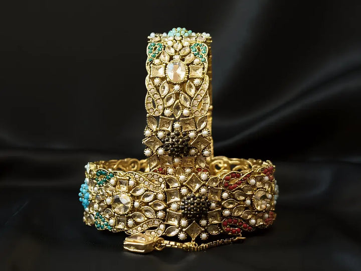 Navrattan Classic Bangle - Hoor Jewels