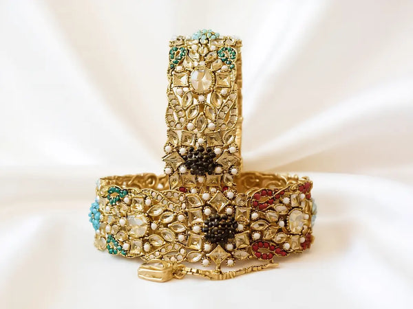 Navrattan Classic Bangle - Hoor Jewels