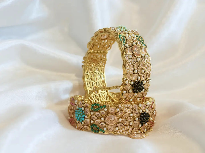 Navrattan Classic Bangle - Hoor Jewels