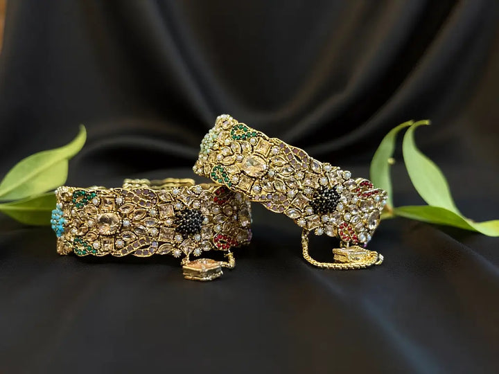 Navrattan Classic Bangle - Hoor Jewels