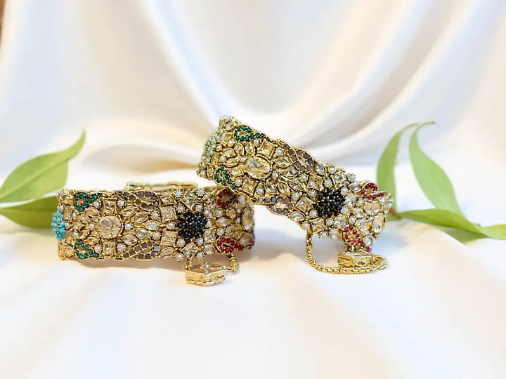 Navrattan Classic Bangle - Hoor Jewels