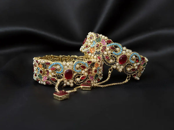Traditional Naurattan Bangle - Hoor Jewels