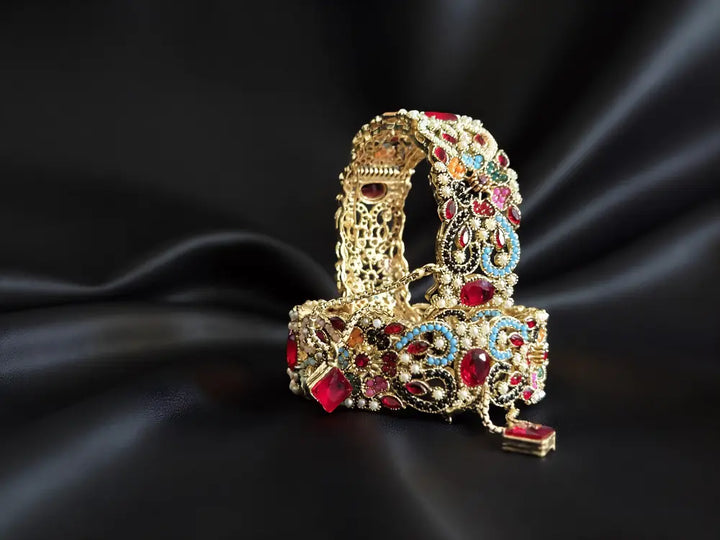 Traditional Naurattan Bangle - Hoor Jewels