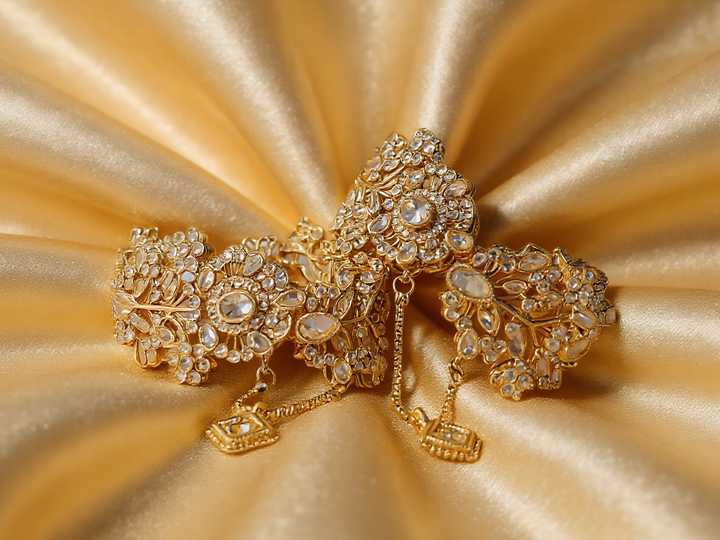 Navrattan Shahkar Bangle – Champagne - Hoor Jewels