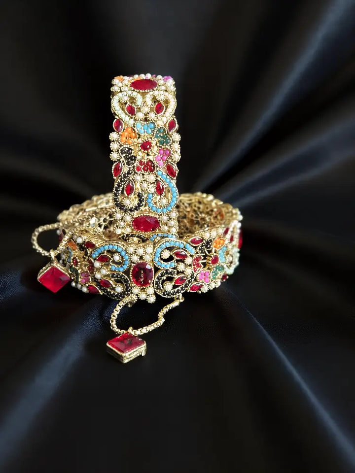 Traditional Naurattan Bangle - Hoor Jewels