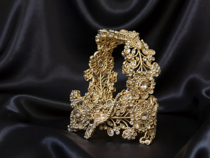Navrattan Shahkar Bangle – Champagne - Hoor Jewels