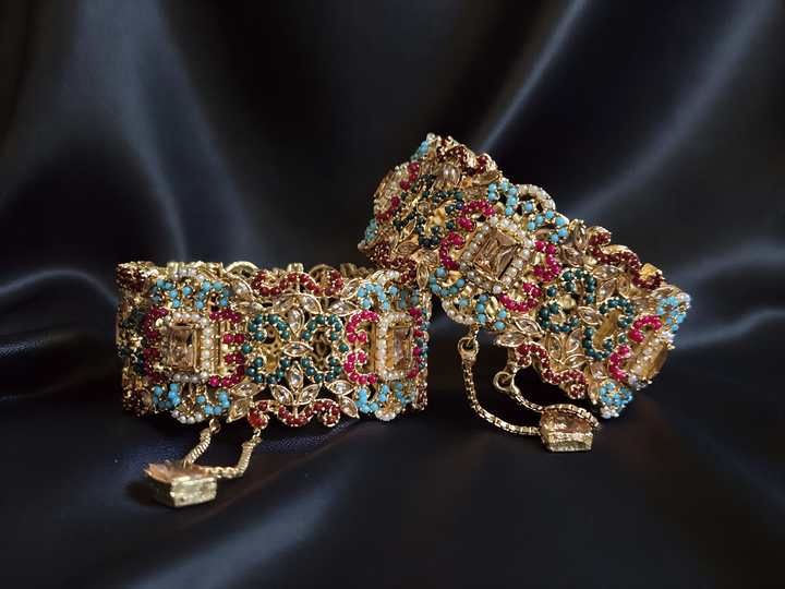 Navrattan Elegance Bangle - Hoor Jewels