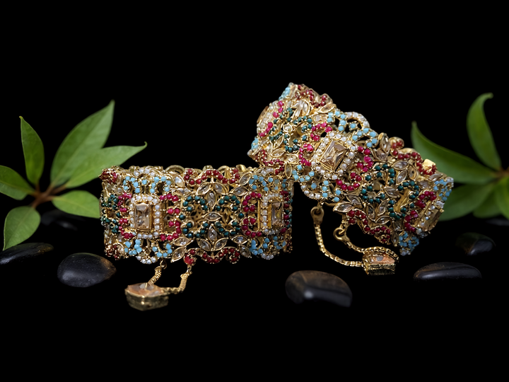 Navrattan Elegance Bangle - Hoor Jewels