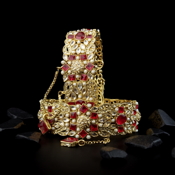 Zirconia Ruby Bangle - Hoor Jewels