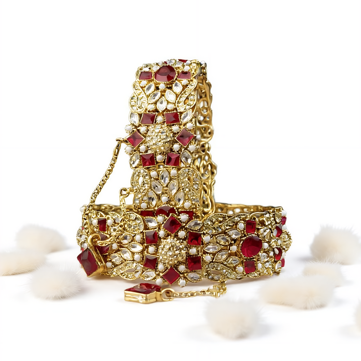Zirconia Ruby Bangle - Hoor Jewels