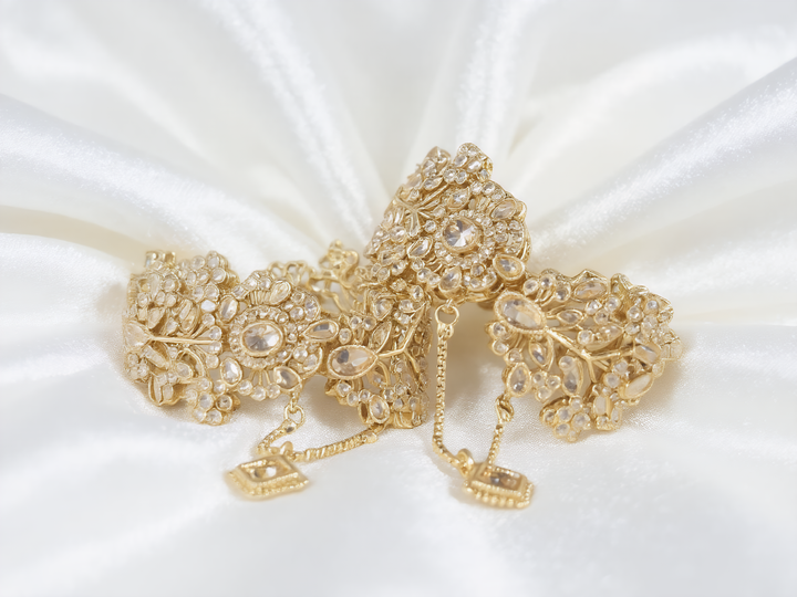 Navrattan Shahkar Bangle – Champagne - Hoor Jewels