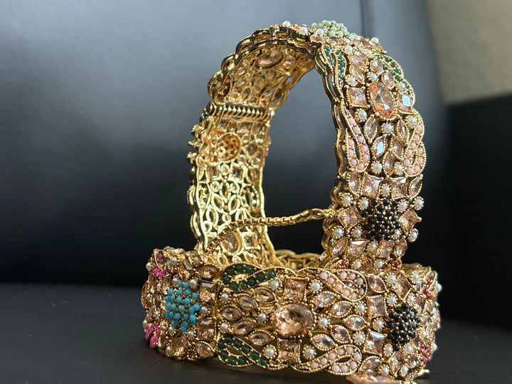 Navrattan Classic Bangle - Hoor Jewels