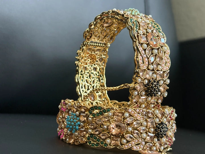 Navrattan Classic Bangle - Hoor Jewels
