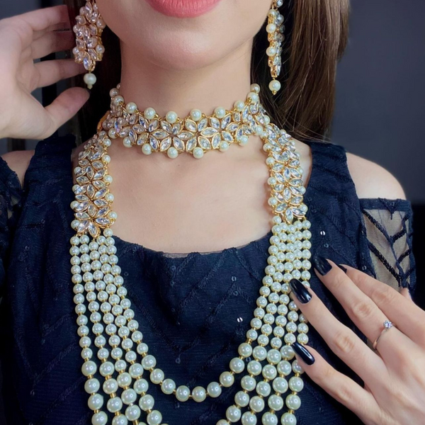 Elegant Imperial Bridal Kundun Set - Hoor Jewels