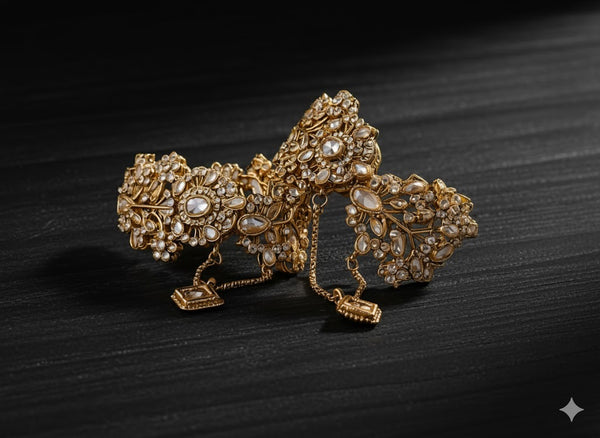 Navrattan Shahkar Bangle – Champagne